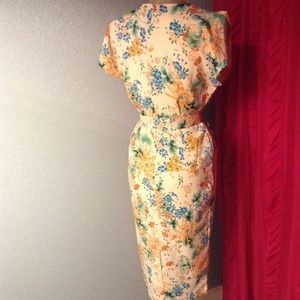 ASOS vintage style belted split sleeve dress